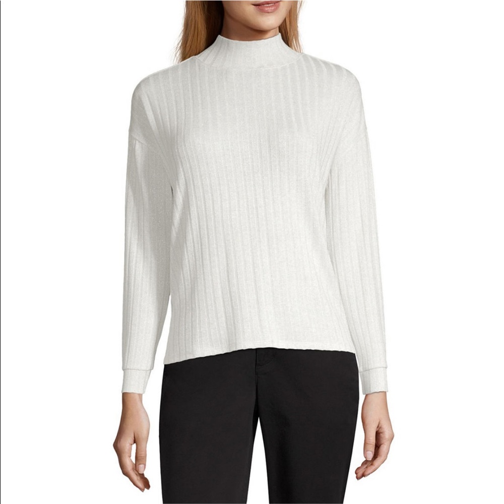 Worthington Mock Neck Long Sleeve